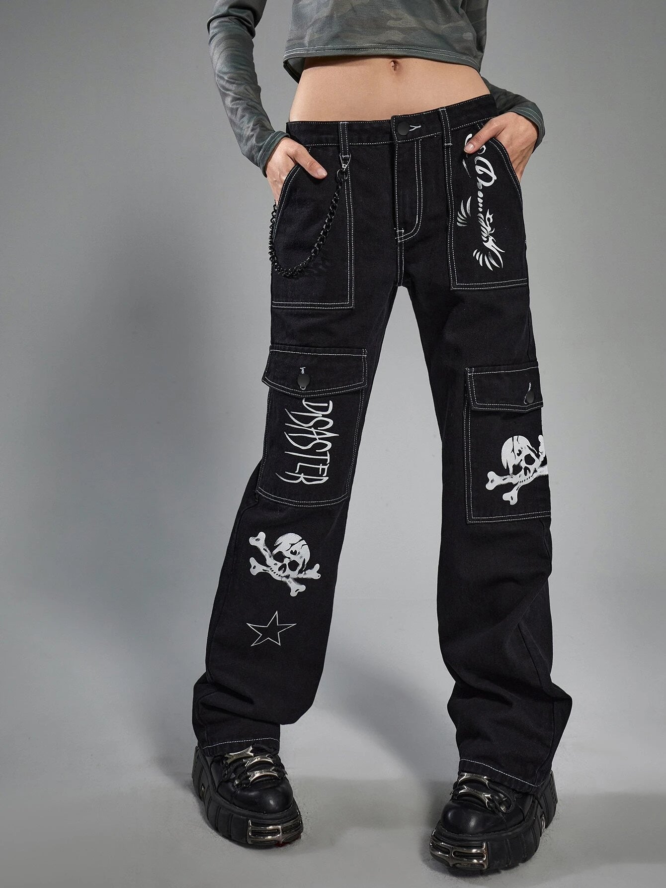 Dark Collective - Skull Rebellion Kargo Pantolon