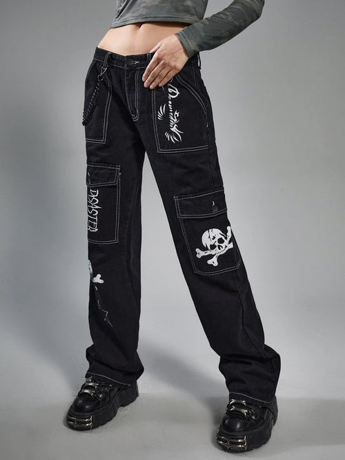 Dark Collective - Skull Rebellion Kargo Pantolon