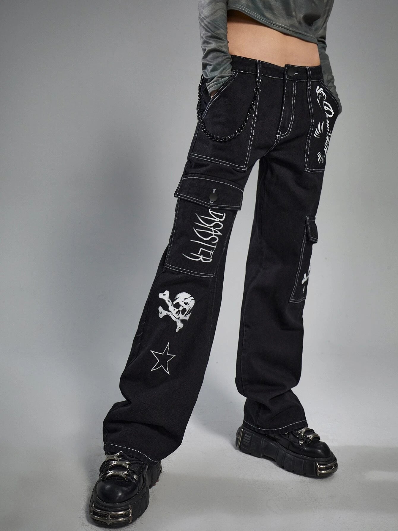 Dark Collective - Skull Rebellion Kargo Pantolon