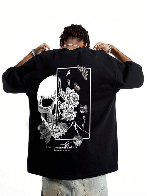 Dark Collective - Skull Bloom Oversized Tee