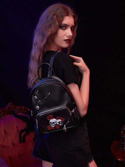 Dark Collective - Skull Rose Punk Çanta