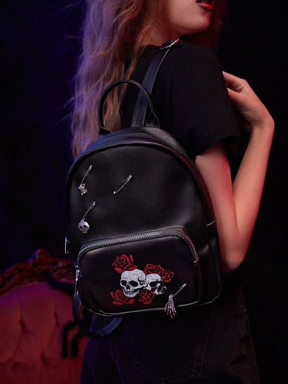 Dark Collective - Skull Rose Punk Çanta