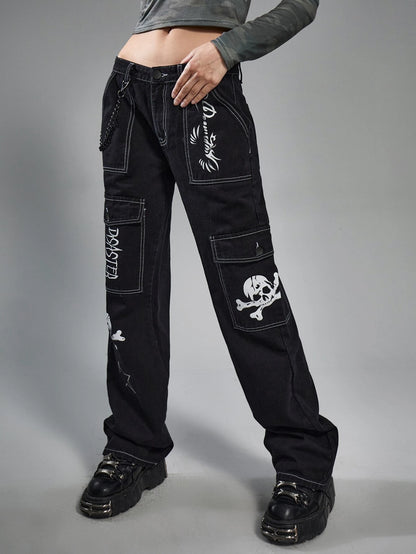 Dark Collective - Skull Rebellion Kargo Pantolon