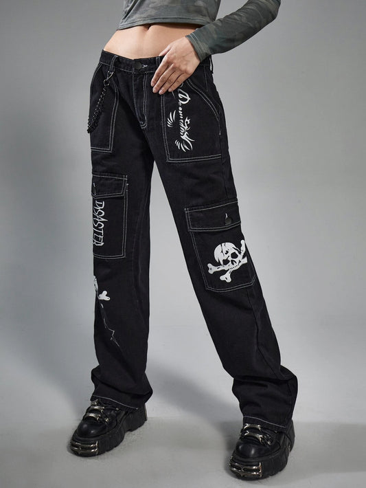 Dark Collective - Skull Rebellion Kargo Pantolon