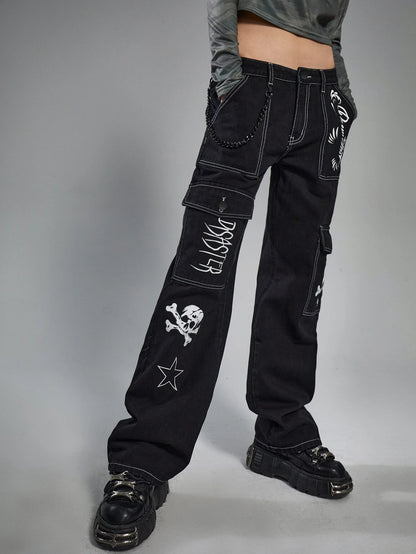 Dark Collective - Skull Rebellion Kargo Pantolon