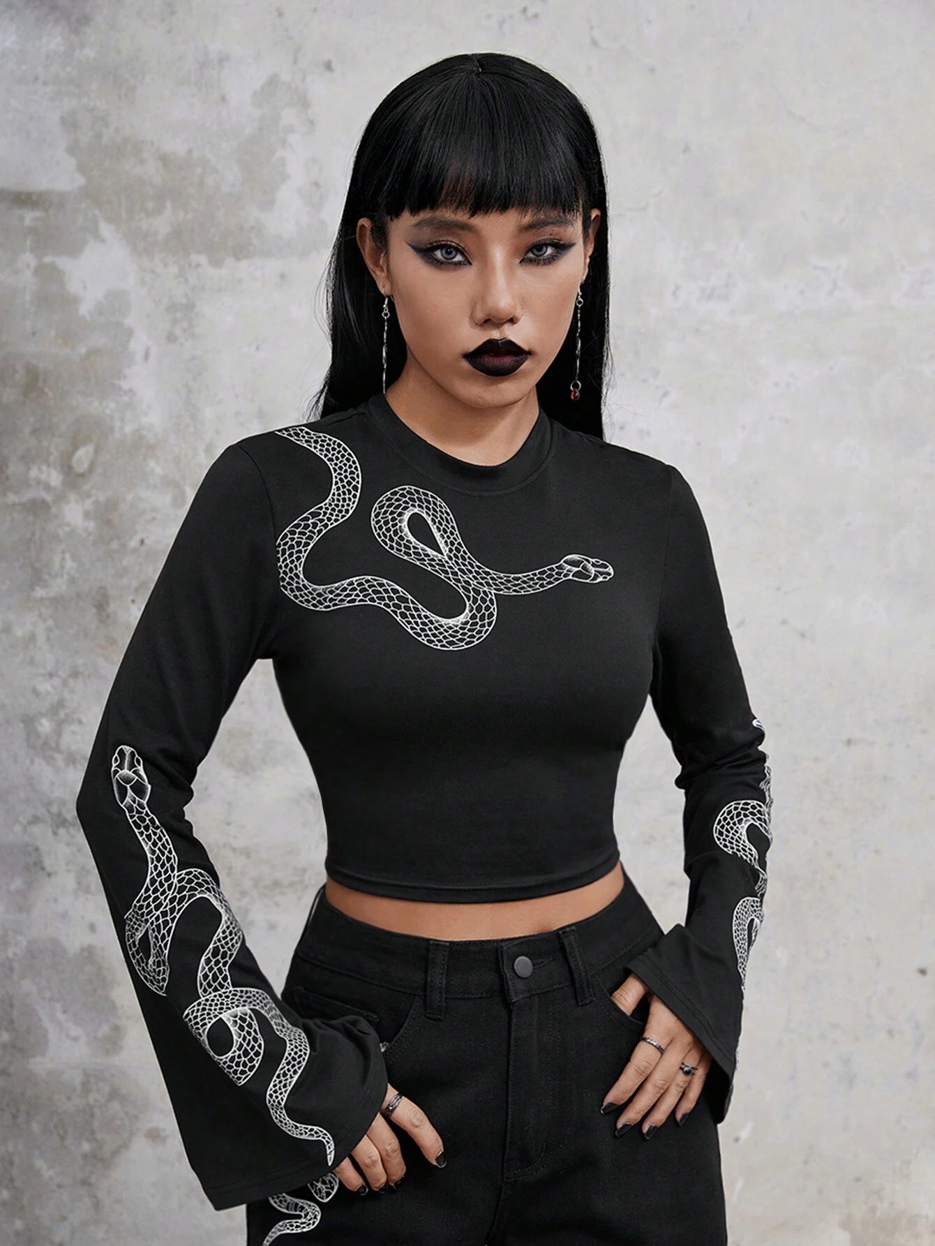 Dark Collective - Serpent Whisper Crop Top