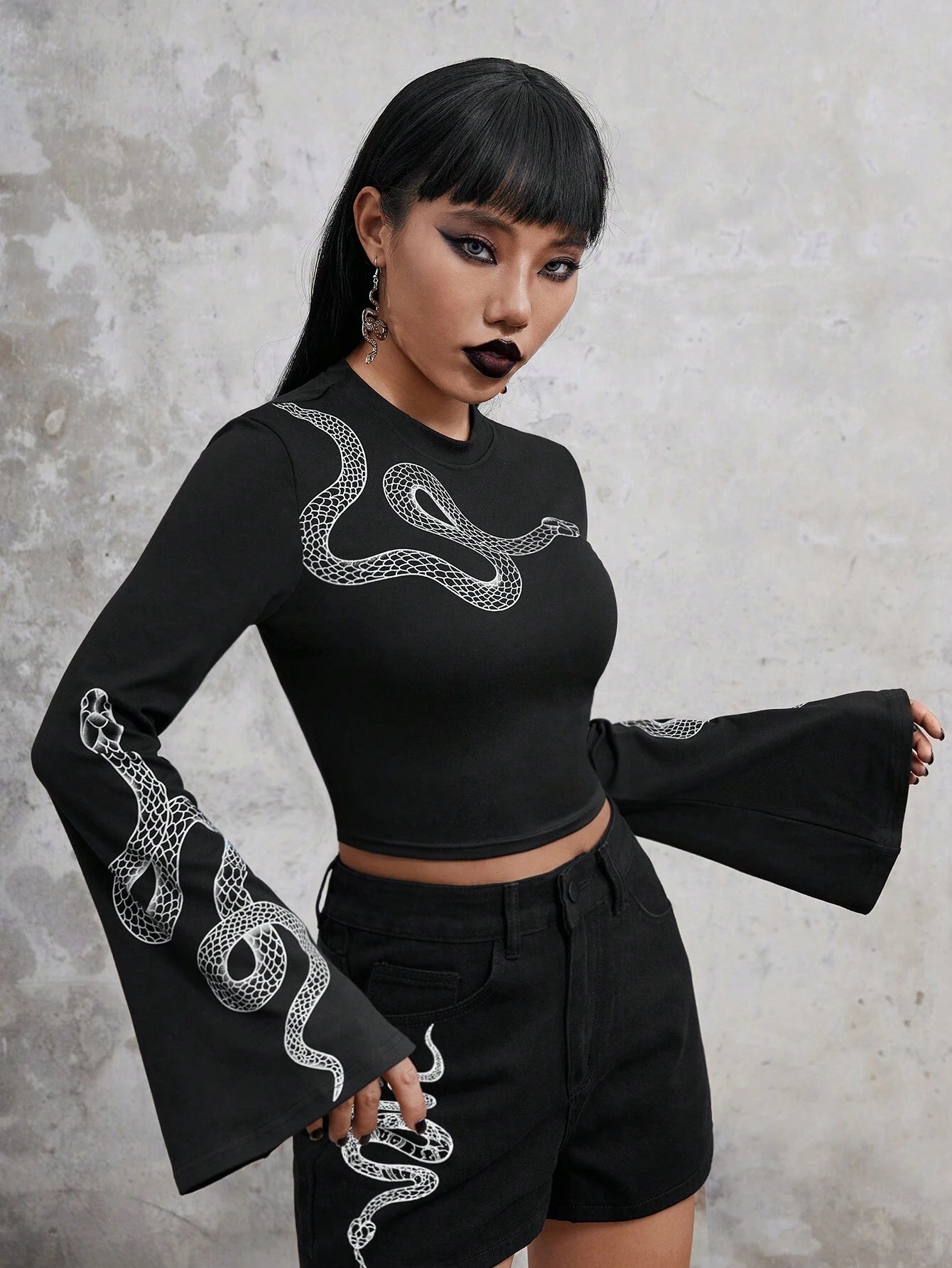 Dark Collective - Serpent Whisper Crop Top