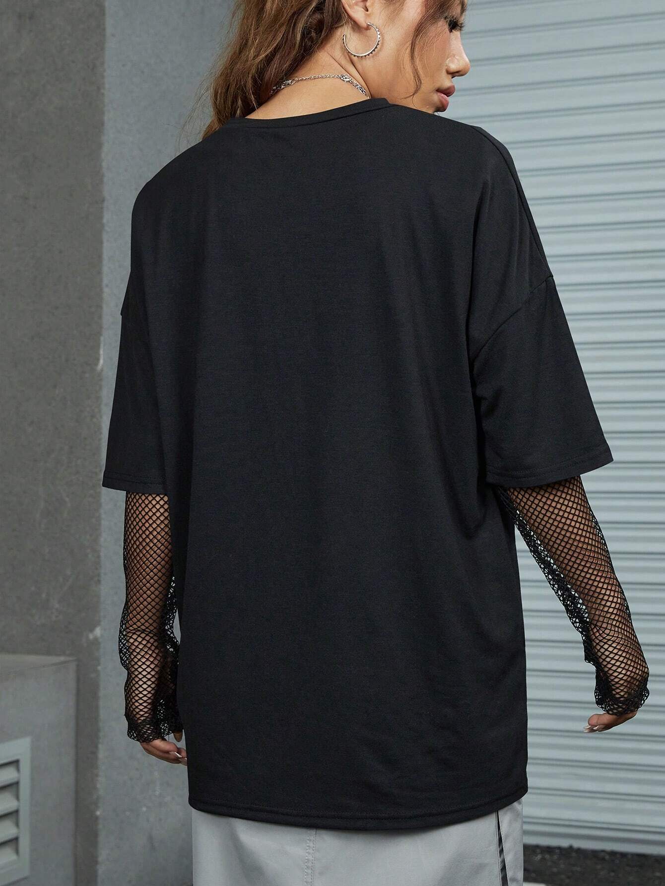 Dark Collective - İsyan Çiçekli T-shirt