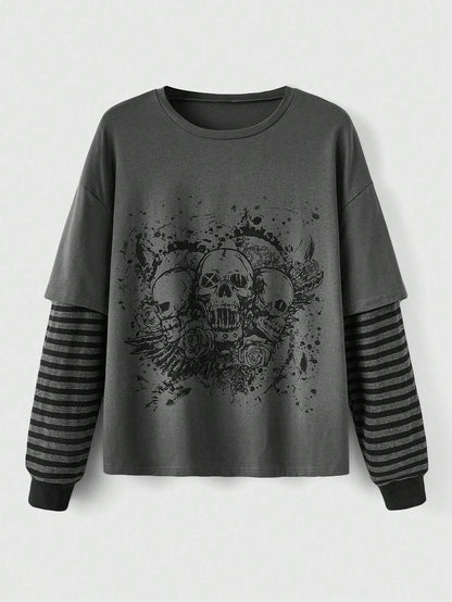 Dark Collective - Skull Vibe Tek Parça Sweatshirt
