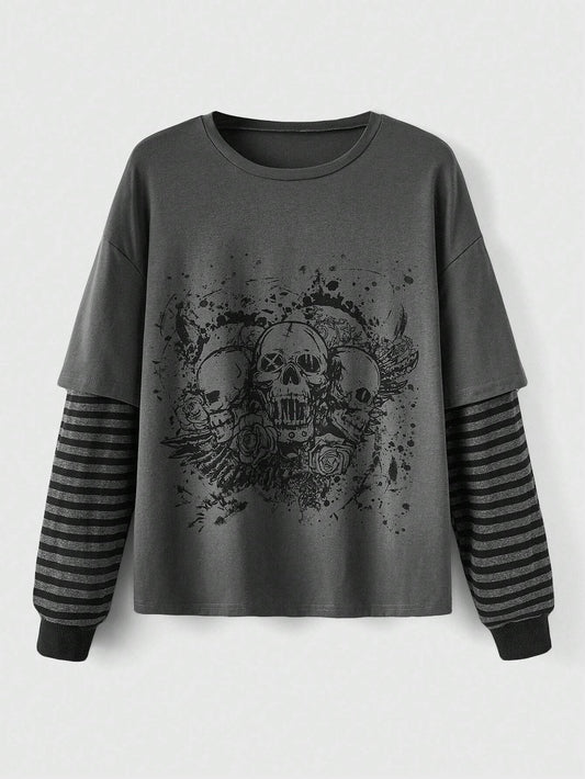 Dark Collective - Skull Vibe Tek Parça Sweatshirt