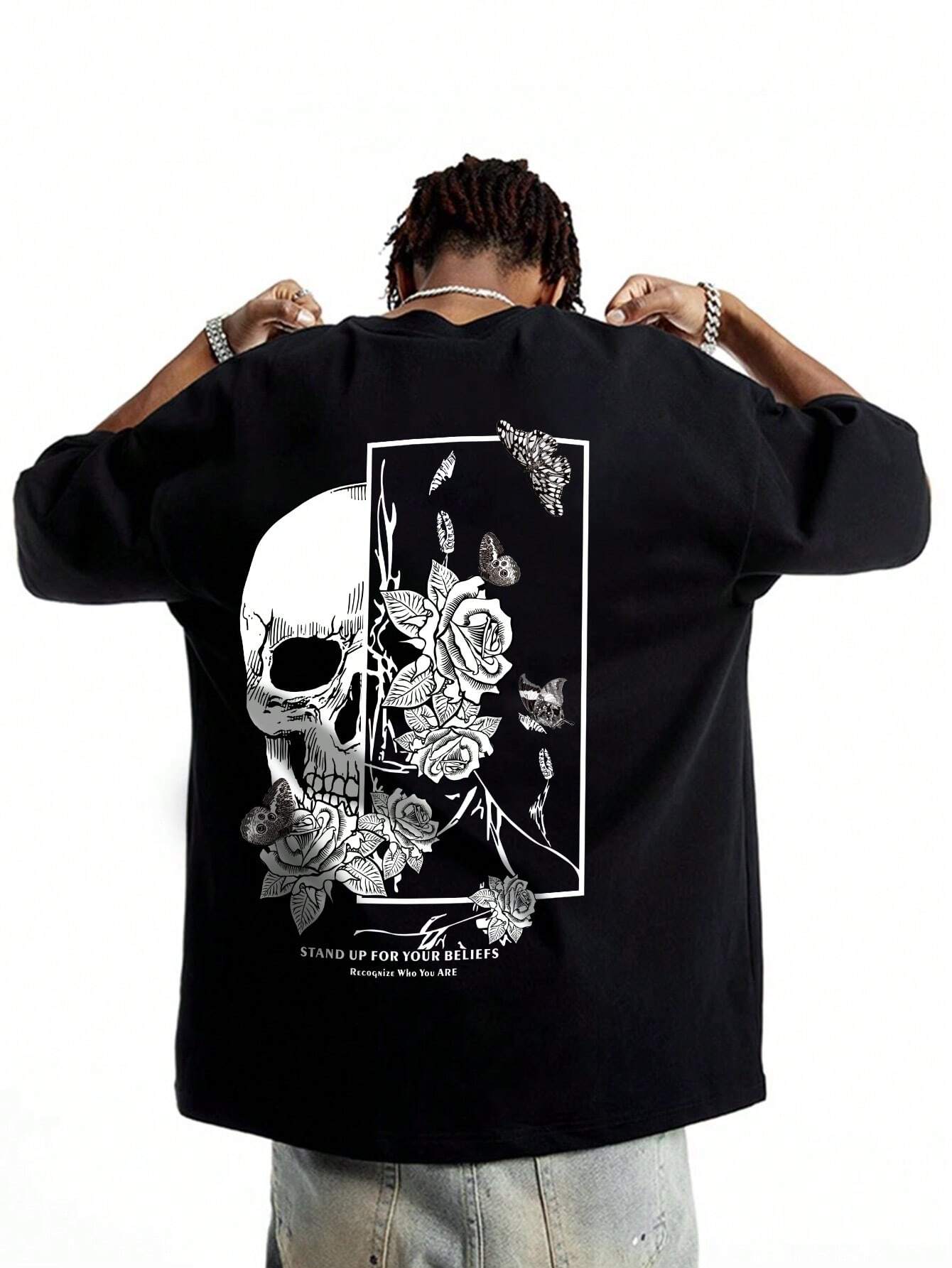 Dark Collective - Skull Bloom Oversized Tee
