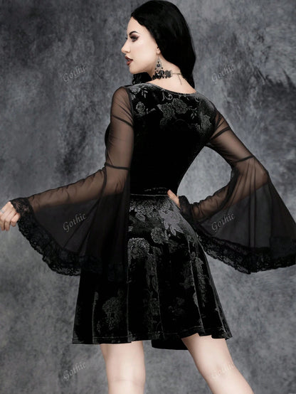 Dark Collective - Gotik Şifon Elbise