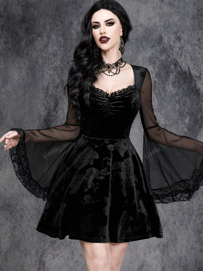 Dark Collective - Gotik Şifon Elbise