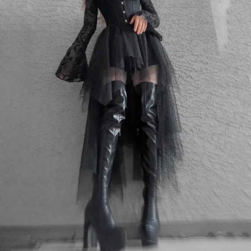 Dark Collective Gotik Tül Etek