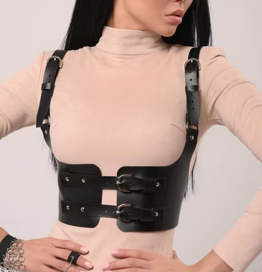 Dark Collective Gotik Deri Korse Kemeri Premium Aksesuar