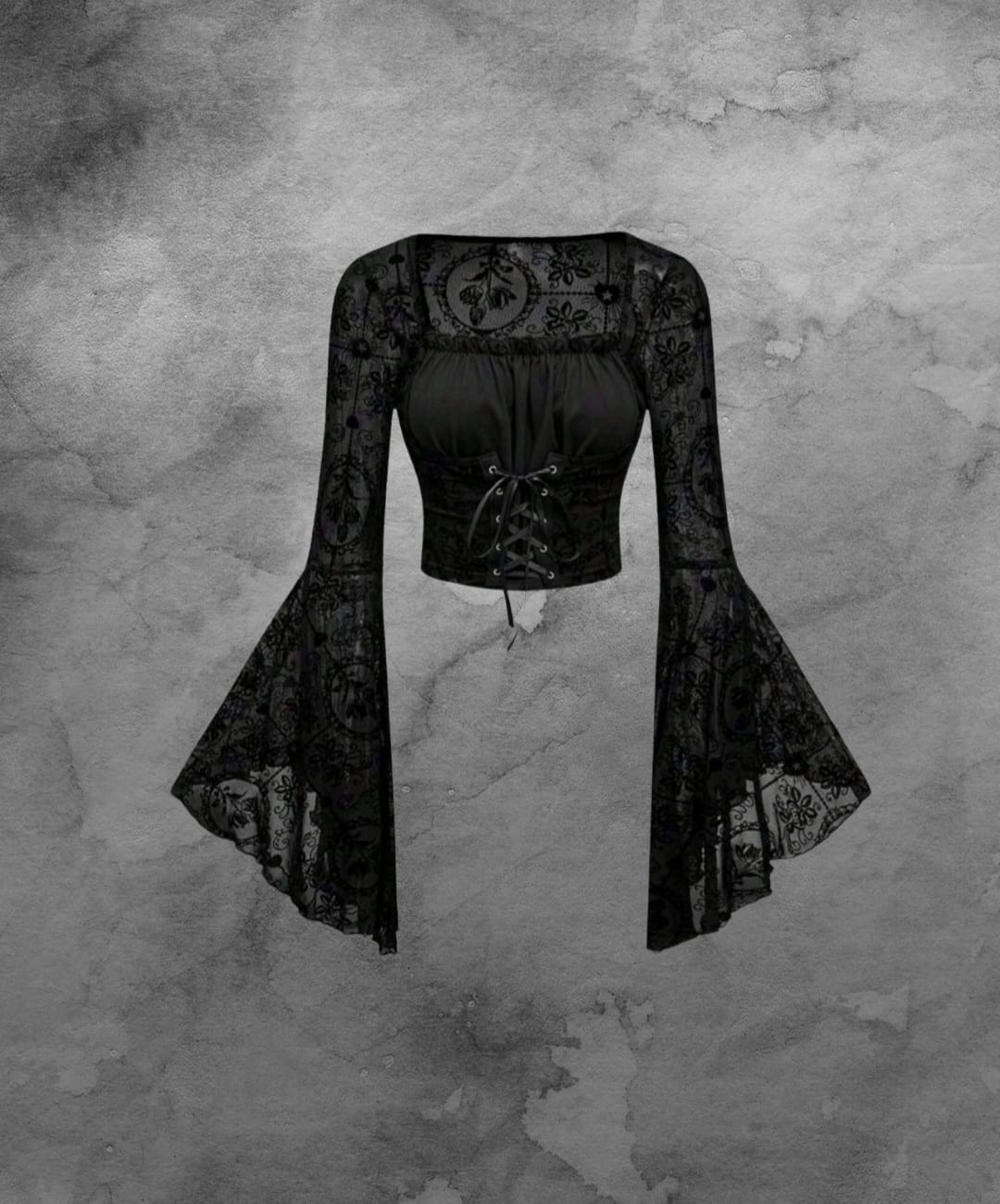 Yeni! Gotik Dantel İşlemeli Bluz